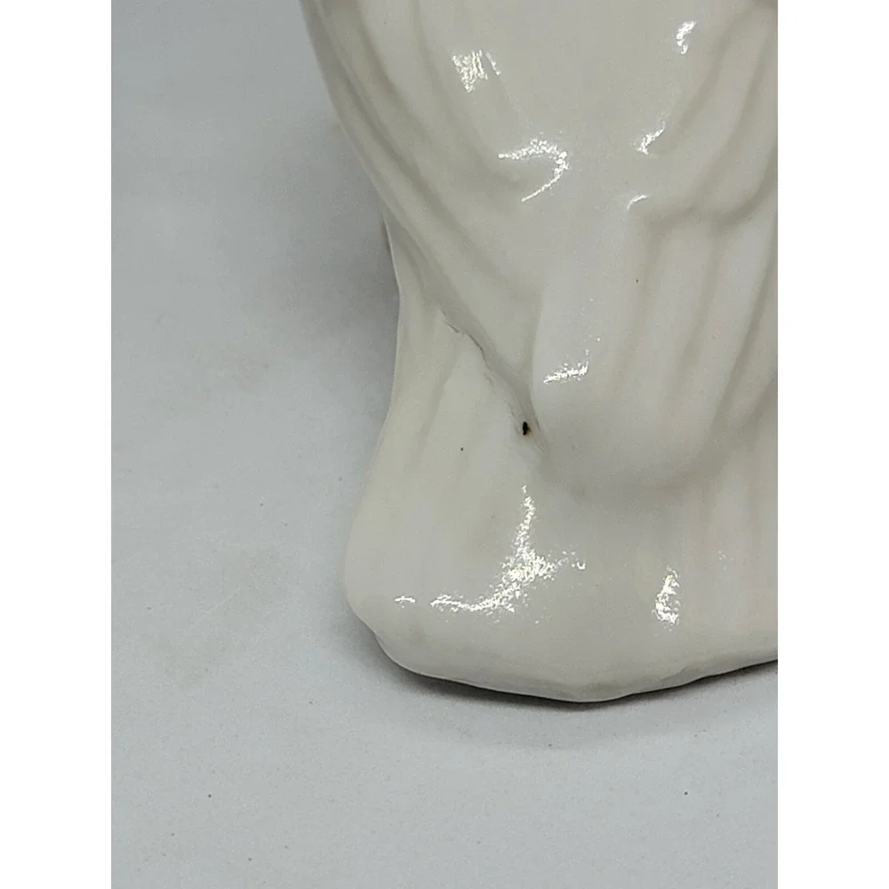 Two Vintage China White Brown Feather Crown Cockatoo Figurines